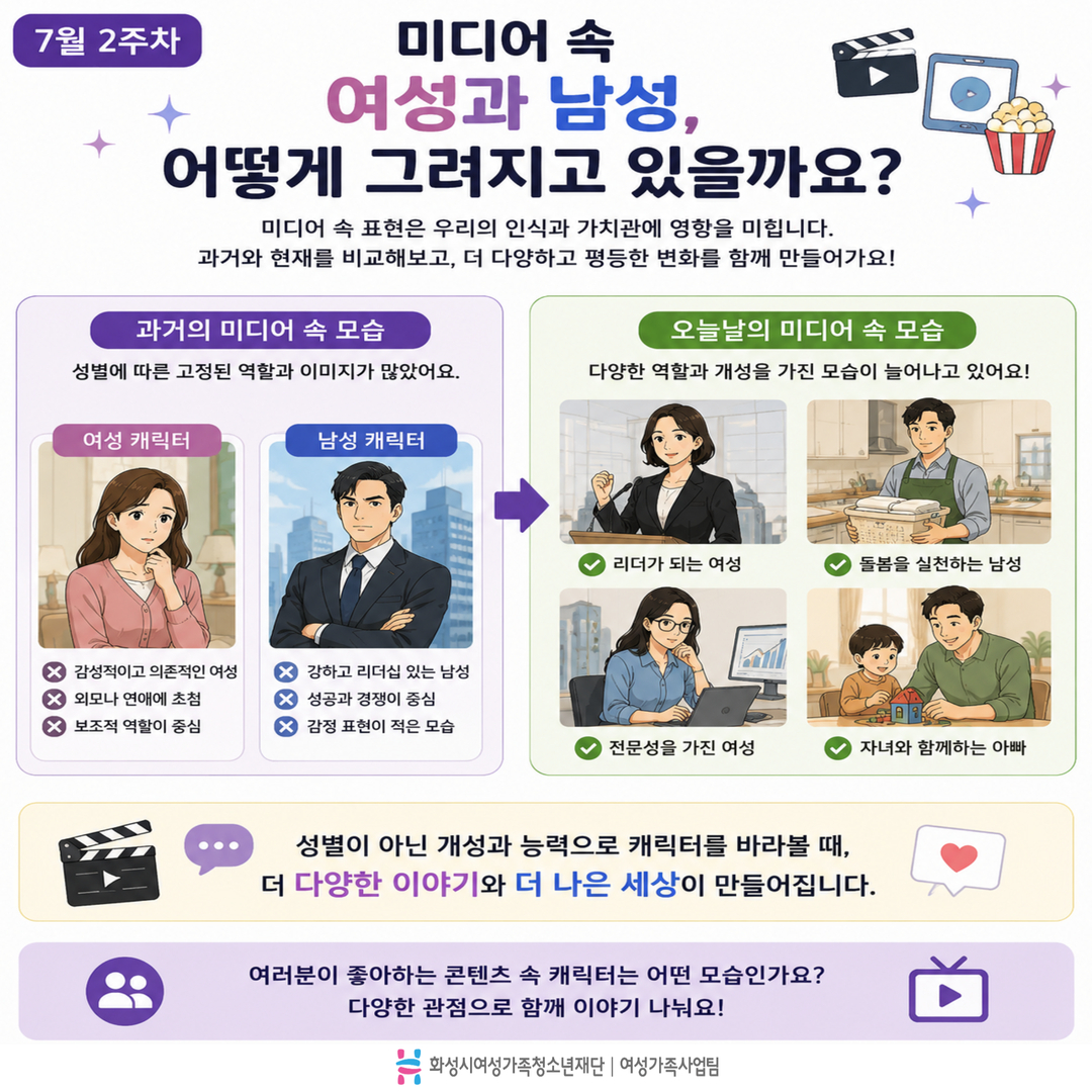 [GACHI 캠페인 ⑨] 미디어 속 여성과 남성, 어떻게 그려지고 있을까요?