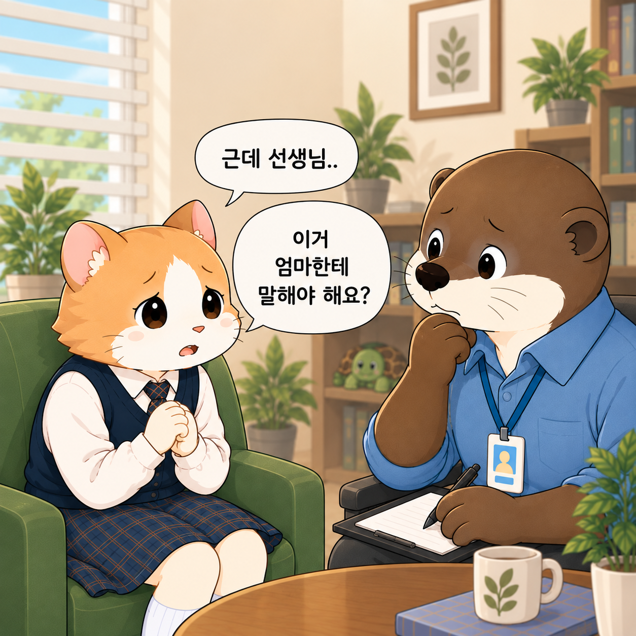 웹툰 <다시, 오늘> 5화 엄마한테 꼭 말해야 해요?